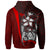 American Samoa Polynesian Hoodie Red Turtle with Hook - Polynesian Pride