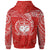 Samoa Polynesian Zip up Hoodie Red White Heart Shield - Polynesian Pride