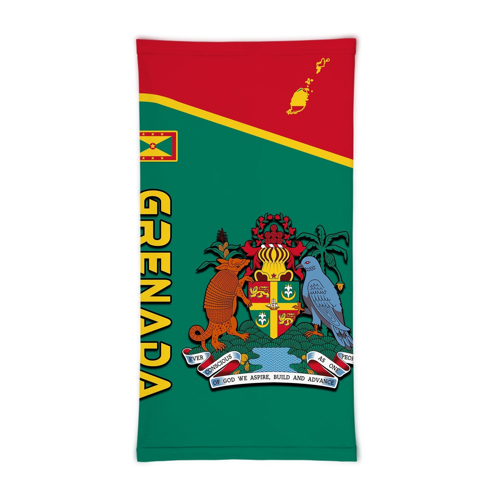Grenada Bandana Coat of Arms and Map Impressive LT13 package One Size Art - Polynesian Pride
