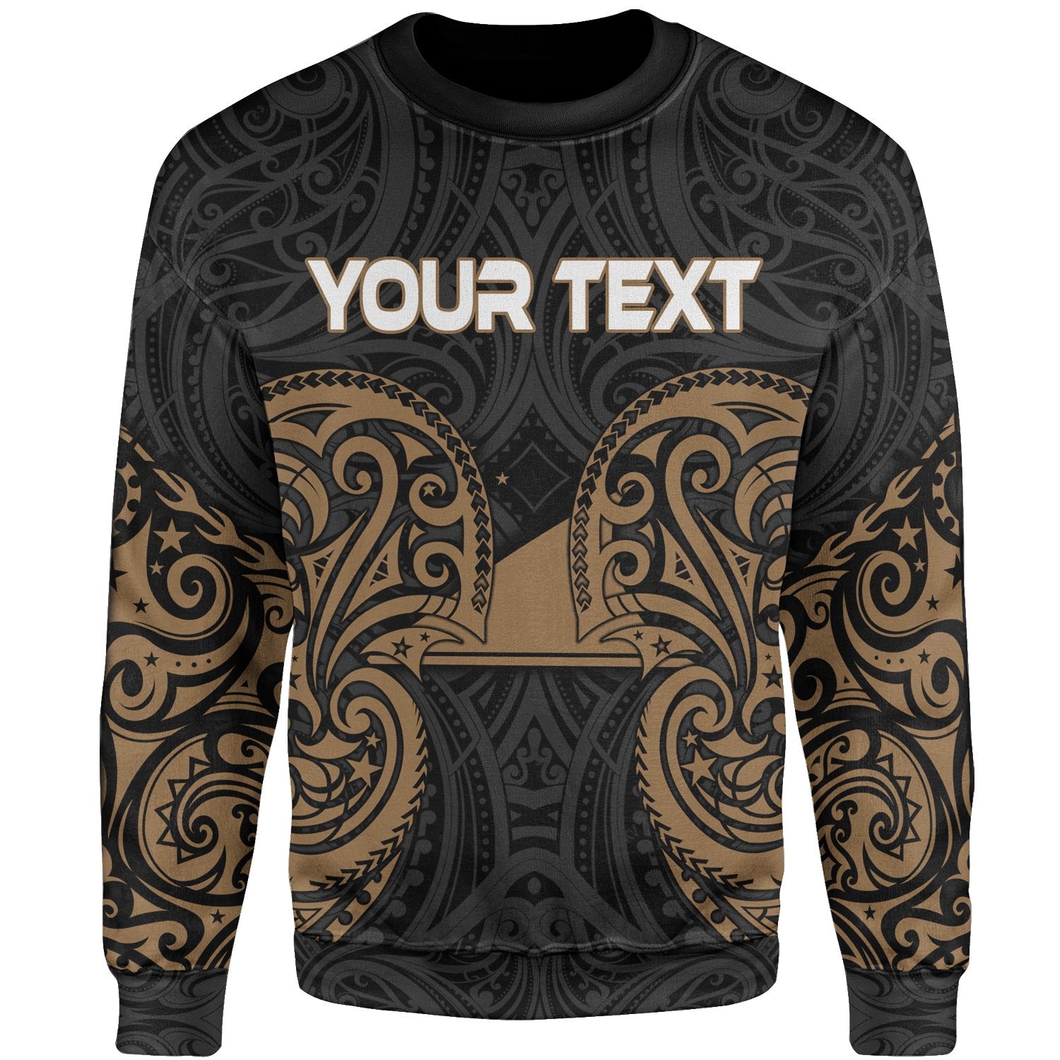 Tokelau Polynesian Custom Personalised Sweater - Spirit Style Gold Unisex Gold - Polynesian Pride