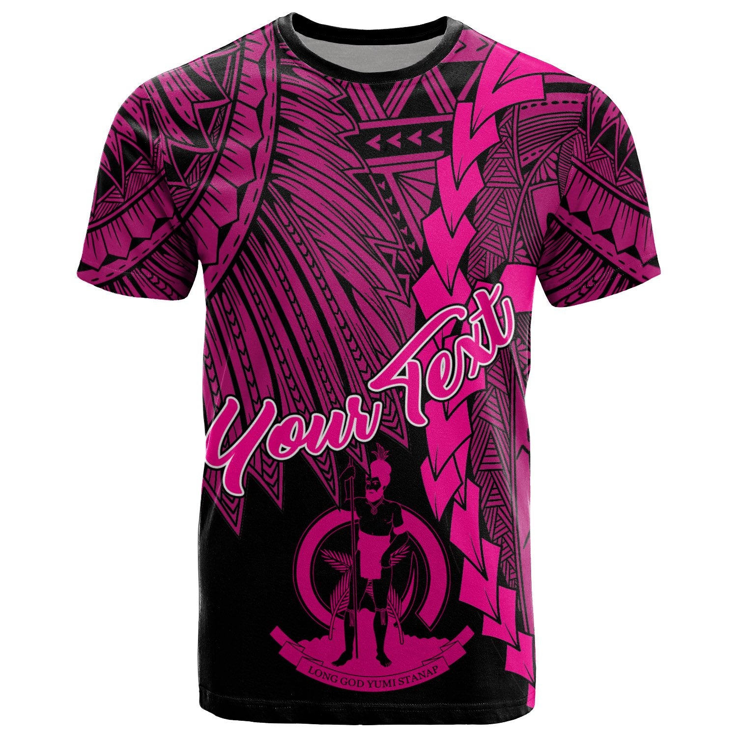 Vanuatu Polynesian Custom T Shirt Tribal Wave Tattoo Pink Unisex Pink - Polynesian Pride