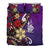 New Caledonia Bedding Set - Tribal Flower With Special Turtles Purple Color - Polynesian Pride