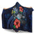 Solomon Islands Polynesian Hooded Blanket - Blue Turtle Hibiscus - Polynesian Pride