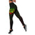 Tonga Polynesian Women's Legging - Reggae Turtle Hibiscus Flower Frame Vintage Black - Polynesian Pride