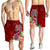 Tahiti Men's Shorts - Turtle Plumeria (Red) - Polynesian Pride