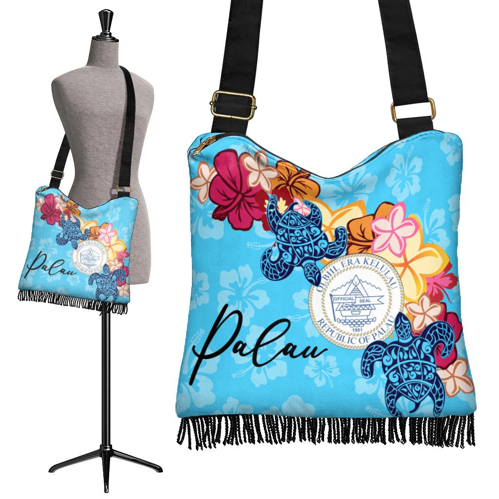 Palau Boho Handbag - Tropical Style One Size Boho Handbag Blue - Polynesian Pride