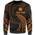 Nauru Polynesian Custom Personalised Sweater - Orange Tribal Wave Unisex Orange - Polynesian Pride