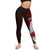 Chuuk Micronesia Custom Personalised Legging - Coat Of Arm With Hibiscus - Polynesian Pride