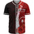 Chuuk Polynesian Custom Personalised Baseball Shirt - Coat Of Arm With Hibiscus Unisex Red - Polynesian Pride