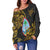 Guam Women's Off Shoulder Sweaters - Abstract Style - Polynesian Pride