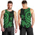 Fiji Men's Tank Top - Green Tentacle Turtle Crest - Polynesian Pride