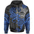 American Samoa Polynesian Zip up Hoodie Blue Seahorse Turtle Unisex Blue - Polynesian Pride