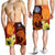 Northern Mariana Islands Men's Shorts - Tribal Tuna Fish Orange - Polynesian Pride