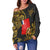 Wallis And Futuna Women's Off Shoulder Sweaters - Abstract Style - Polynesian Pride