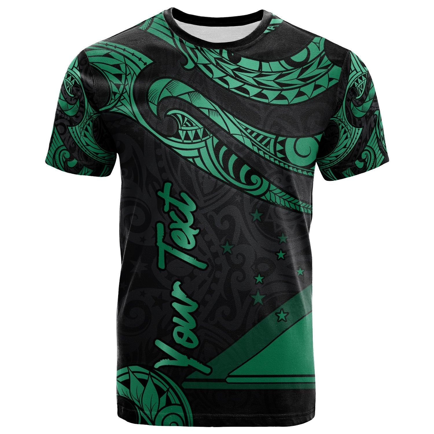 Tokelau Polynesian Custom T Shirt Polynesian Tattoo Green Version Unisex Art - Polynesian Pride