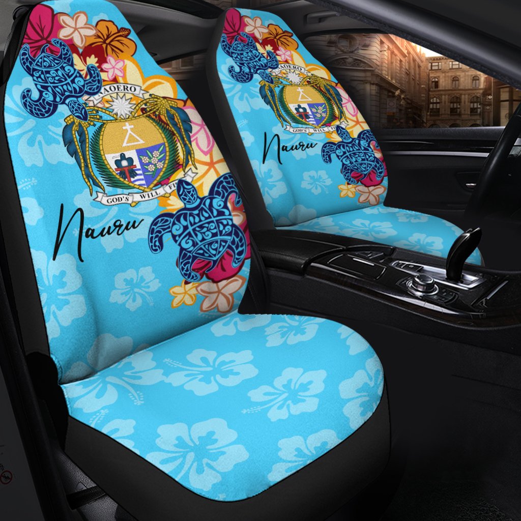 Nauru Car Seat Cover - Tropical Style Universal Fit Blue - Polynesian Pride