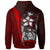 Cook Islands Polynesian Hoodie Red Turtle with Hook - Polynesian Pride