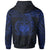 Samoa Polynesian Zip up Hoodie Blue Black Heart Shield - Polynesian Pride