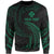 Wallis And Futuna Polynesian Custom Personalised Sweater - Green Tribal Wave Unisex Green - Polynesian Pride