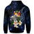 Tonga Polynesian Hoodie Turtle With Plumeria Flowers - Polynesian Pride