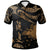 Papua New Guinea Custom Polo Shirt Polynesian Tattoo Gold Version Unisex Gold - Polynesian Pride