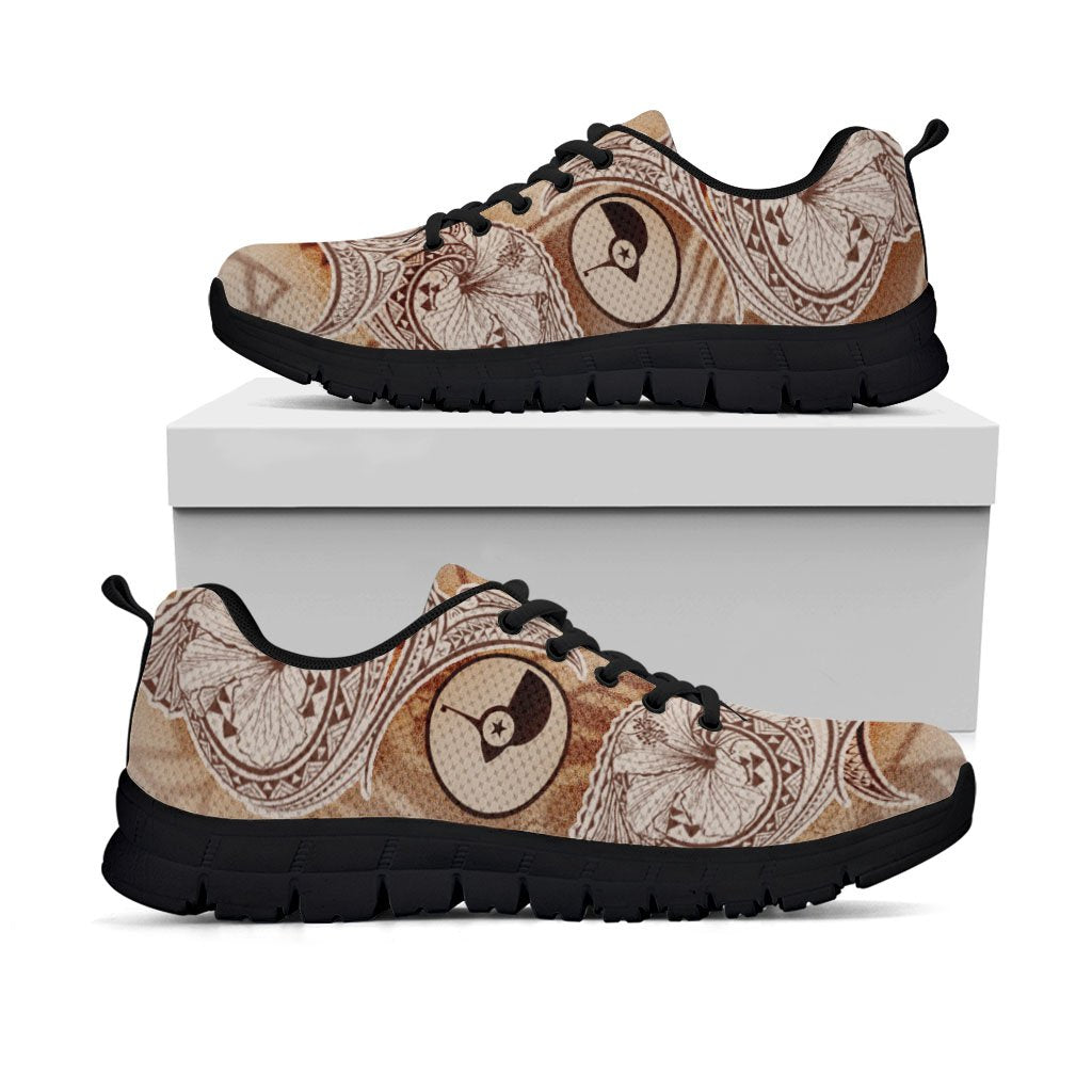 Yap Sneakers - Hibiscus Flowers Vintage Style - Polynesian Pride