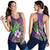 Polynesia Women's Racerback Tank - Hibiscus With Tribal Mauve Color - LT12 Red - Polynesian Pride