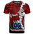 Samoa Polynesian Custom T Shirt Tribal Wave Tattoo Flag Color Unisex Red - Polynesian Pride