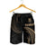 Tuvalu Polynesian Men's Short - Gold Tribal Wave - Polynesian Pride