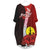 New Caledonia Polynesian Custom Personalised Batwing Pocket Dress - Hibiscus With Coat Of Arm Women Black - Polynesian Pride