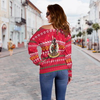 Vanuatu Christmas Women Off Shoulder Sweater - Ugly Christmas - LT12 - Polynesian Pride