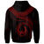 Pohnpei Polynesian Zip up Hoodie Pohnpei Waves (Red) - Polynesian Pride