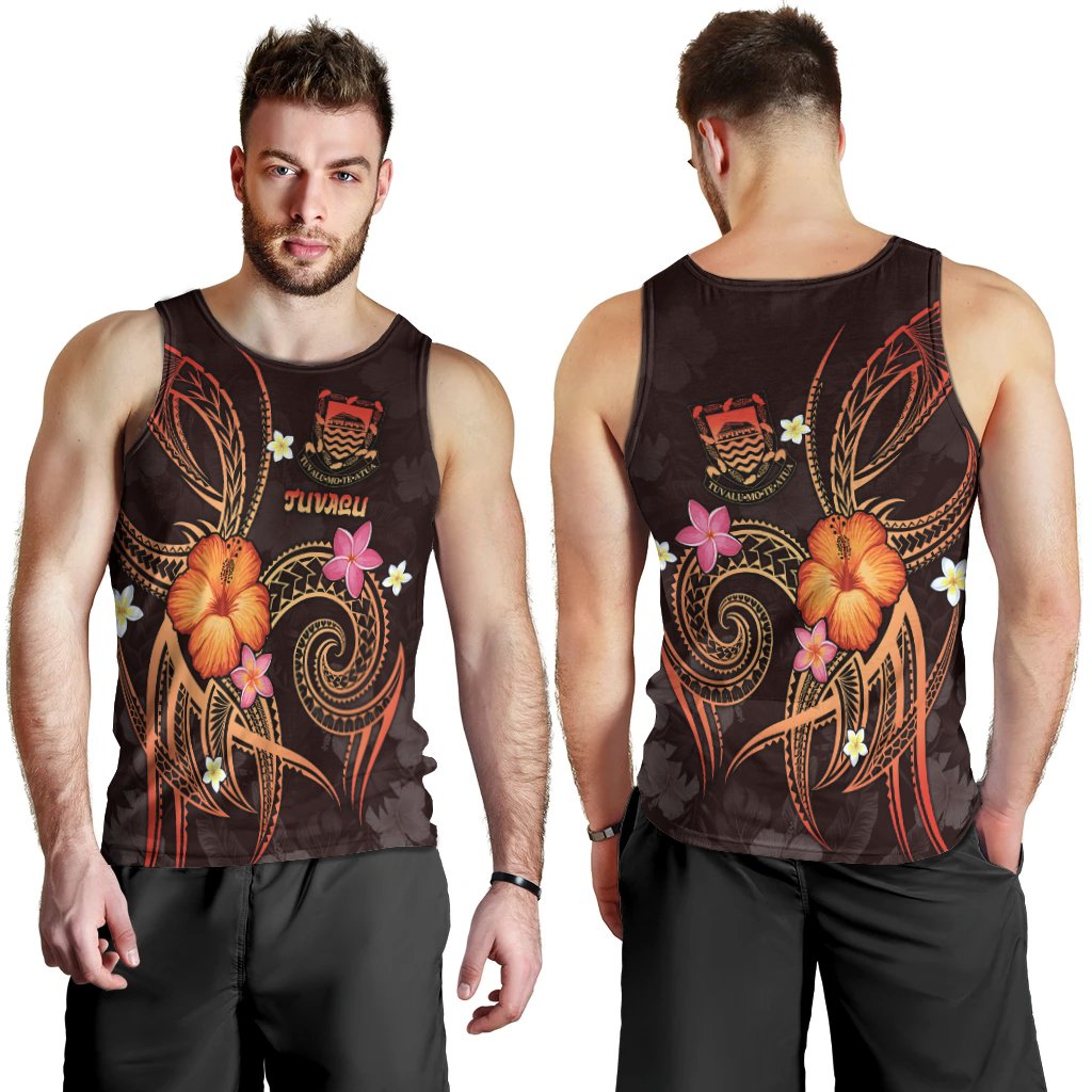 Tuvalu Polynesian Men's Tank Top - Legend of Tuvalu (Red) - Polynesian Pride
