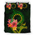 Cook Islands Polynesian Bedding Set - Floral With Seal Flag Color - Polynesian Pride