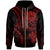 Tahiti Custom Zip up Hoodie Red Turtle Unisex Red - Polynesian Pride