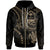 Guam Custom Zip up Hoodie Gold Turtle Unisex Gold - Polynesian Pride