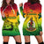 Vanuatu Peaceful Hoodie Dress - Independence Anniversary LT13 Red - Polynesian Pride