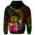 Polynesian Hawaii Polynesian Zip up Hoodie Hibiscus and Banana Leaves - Polynesian Pride