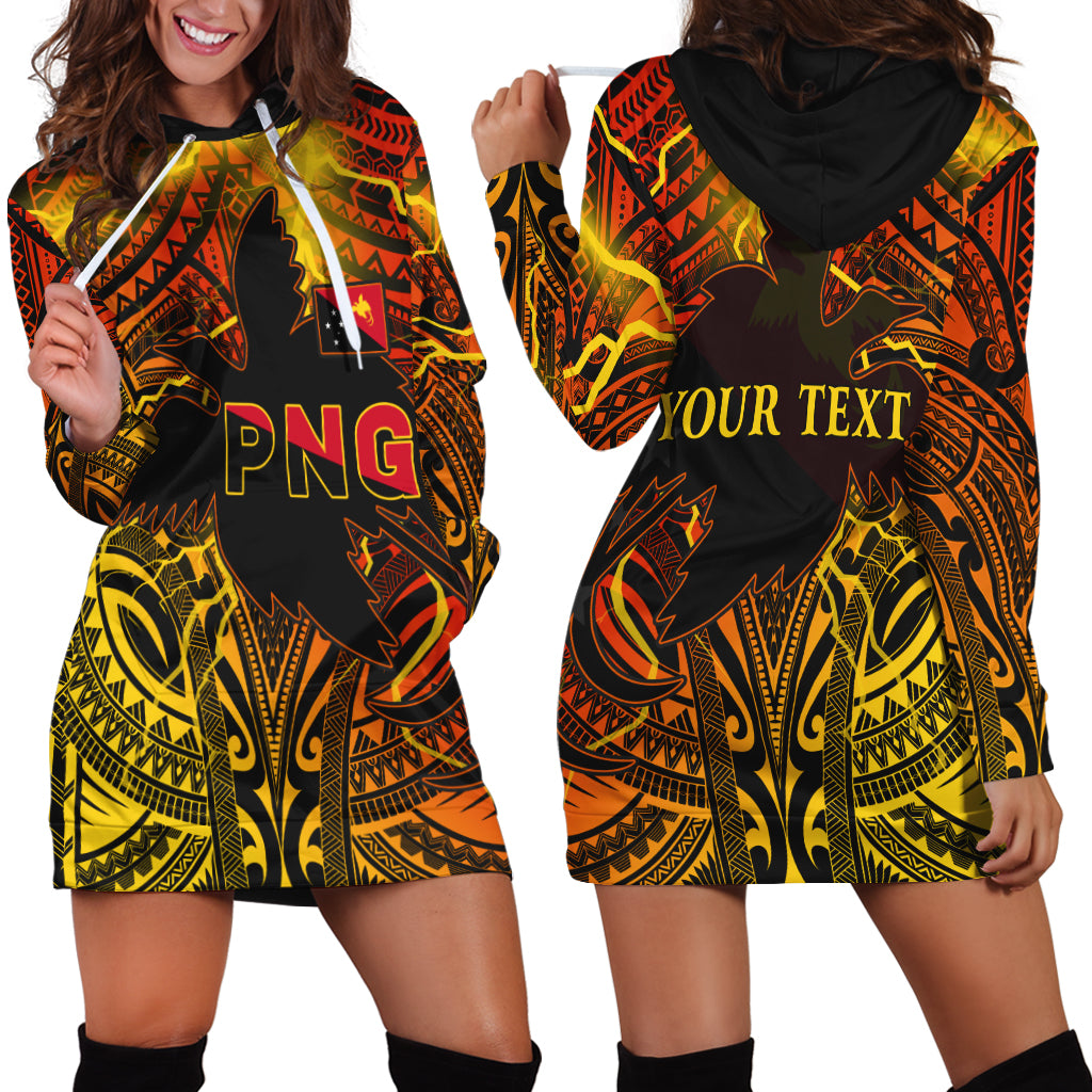 (Custom Personalised) Papua New Guinea Hoodie Dress Stalwart Polynesian Special LT13 Women Red - Polynesian Pride