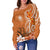 FSM Women's Off Shoulder Sweater - FSM Spirit - Polynesian Pride