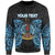 Vanuatu Polynesian Custom Personalised Sweater - Spirit Style Blue Unisex Blue - Polynesian Pride