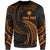 Marshall Islands Polynesian Custom Personalised Sweater - Orange Tribal Wave Unisex Orange - Polynesian Pride