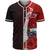 Samoa Polynesian Custom Personalised Baseball Shirt - Coat Of Arm With Hibiscus Unisex Red - Polynesian Pride