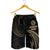 American Samoa Polynesian Men's Short - Gold Tribal Wave - Polynesian Pride