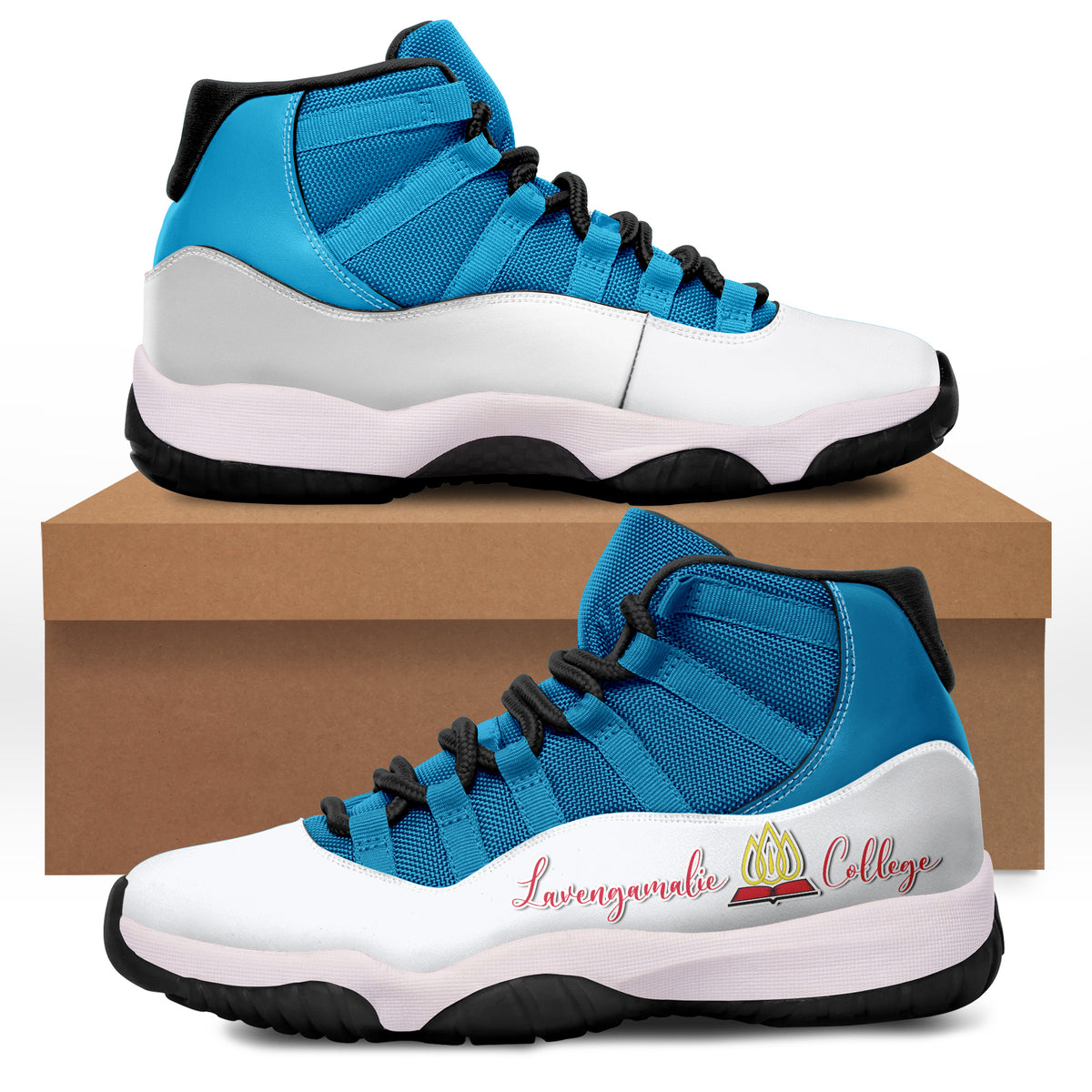 Tonga Lavengamalie College Sneaker J.11 Style No.4 LT6 Blue - Polynesian Pride