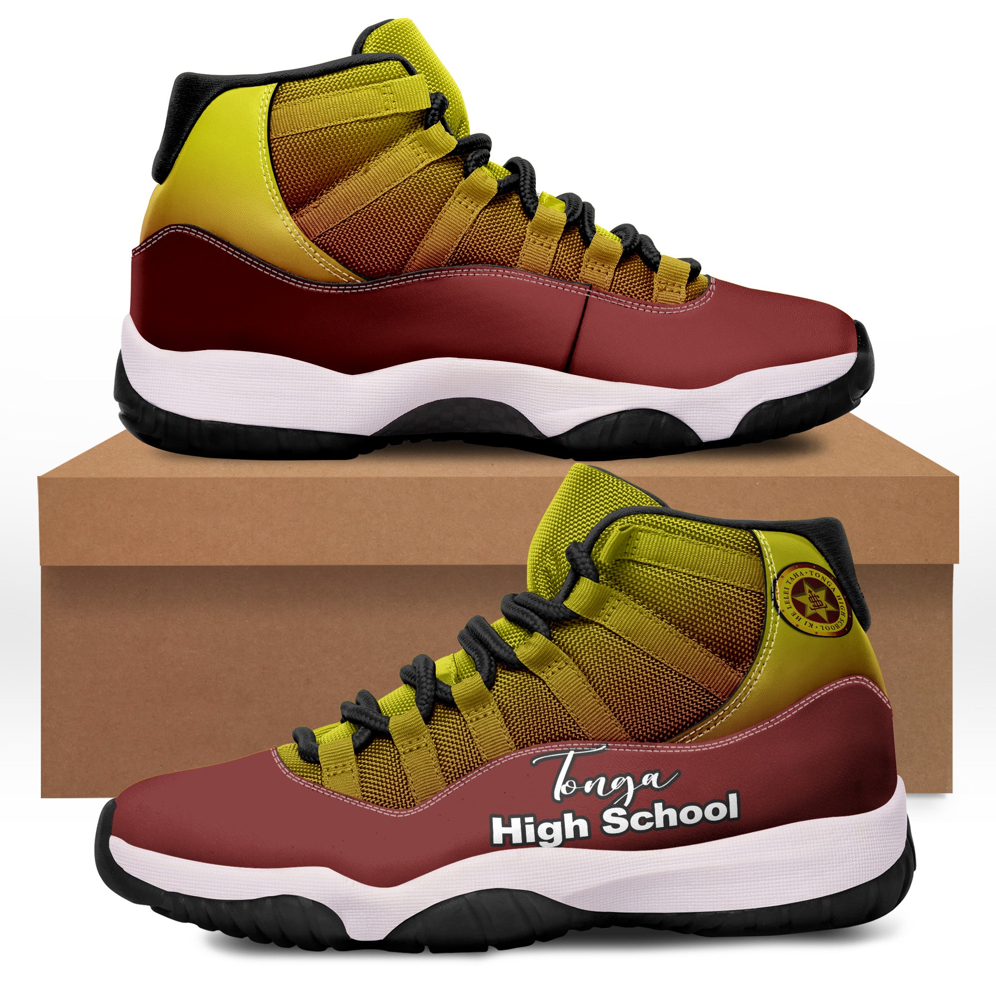 Tonga High School Sneaker J.11 Style No.4 LT6 Brown - Polynesian Pride