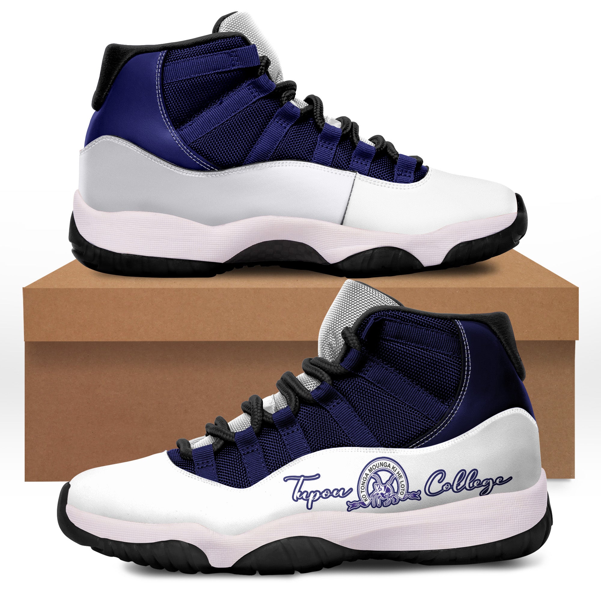 Tonga Tupou College Sneaker J.11 Style No.4 LT6 Blue - Polynesian Pride