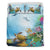 Hawaiian Turtle Dolphin In The Ocean Polynesian Bedding Set Art - Polynesian Pride