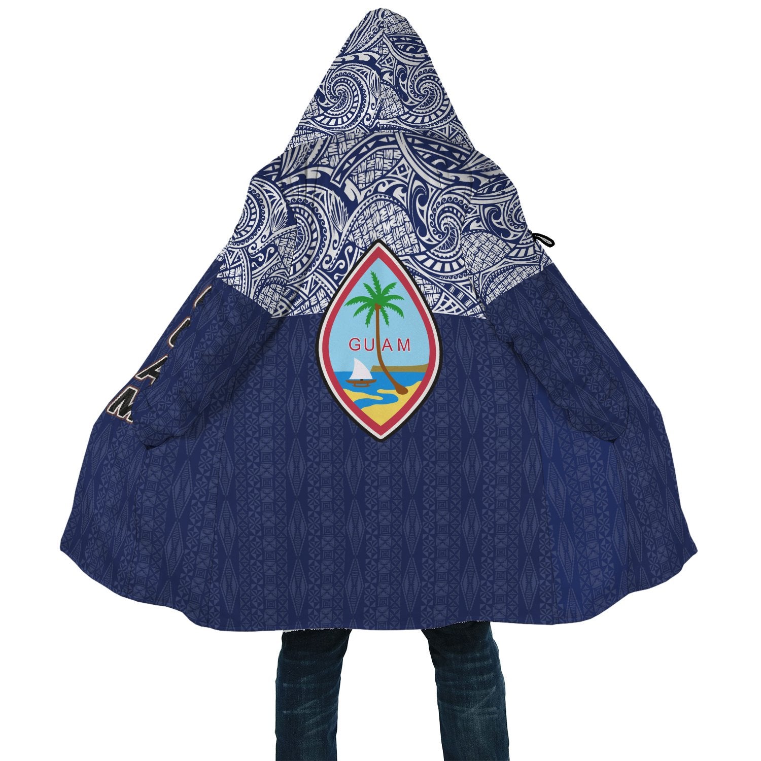 Guam All Over Print Cloak - Blue Style Unisex Blue - Polynesian Pride