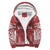 Samoa Sherpa Hoodie - Polynesian Chief Flag Version Red - Polynesian Pride